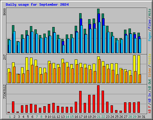 Daily usage for September 2024