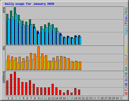 Daily usage for January 2026