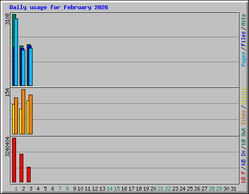 Daily usage for February 2026