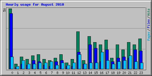 Hourly usage for August 2010