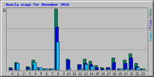 Hourly usage for November 2010