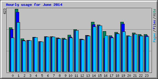 Hourly usage for June 2014