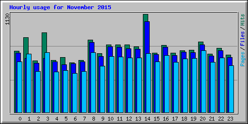 Hourly usage for November 2015