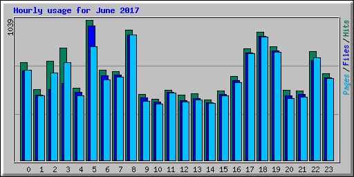 Hourly usage for June 2017