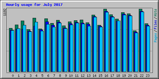 Hourly usage for July 2017