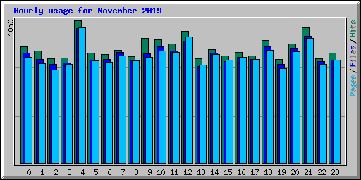 Hourly usage for November 2019