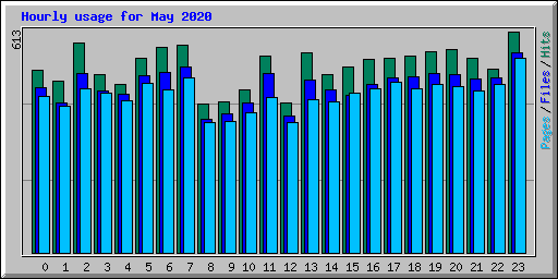 Hourly usage for May 2020