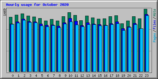 Hourly usage for October 2020