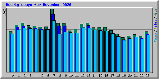 Hourly usage for November 2020