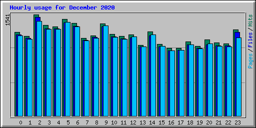 Hourly usage for December 2020