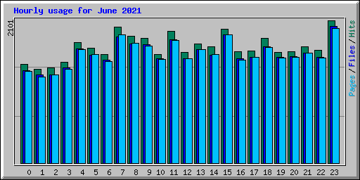 Hourly usage for June 2021