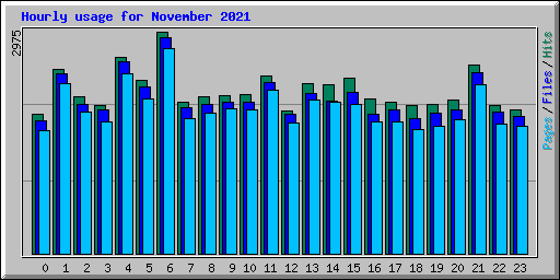 Hourly usage for November 2021