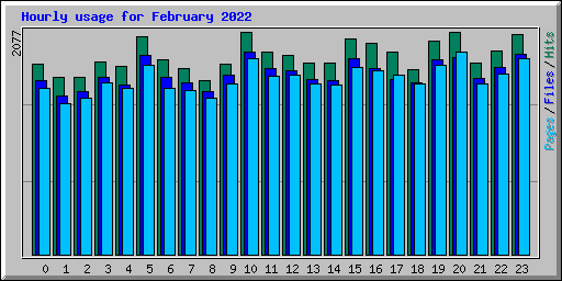 Hourly usage for February 2022