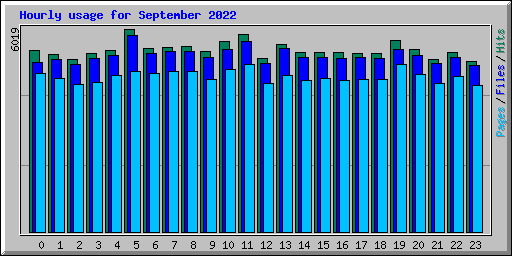 Hourly usage for September 2022