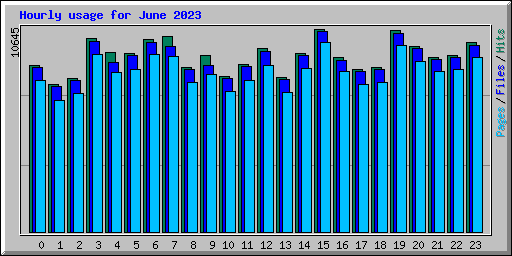 Hourly usage for June 2023