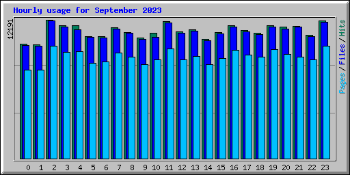 Hourly usage for September 2023