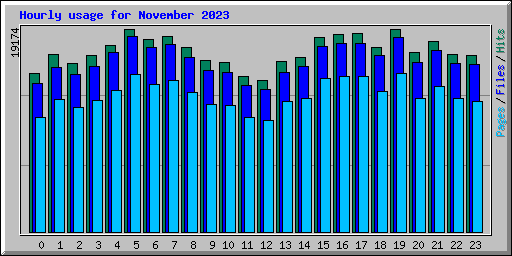 Hourly usage for November 2023