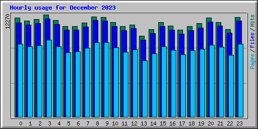 Hourly usage for December 2023