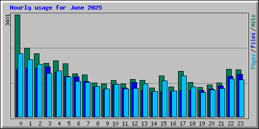 Hourly usage for June 2025