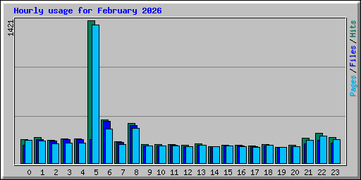 Hourly usage for February 2026