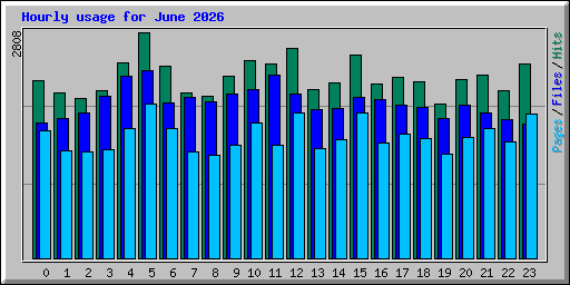 Hourly usage for June 2026