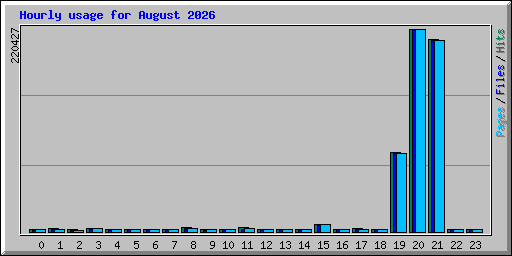 Hourly usage for August 2026