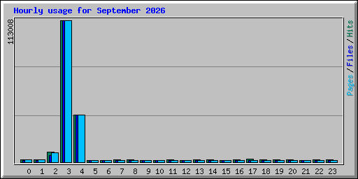 Hourly usage for September 2026